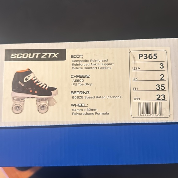 Pacer Scout ZTX Children's Quad Roller Skates in Little Kids Size 3 (NIB) - Picture 3 of 3